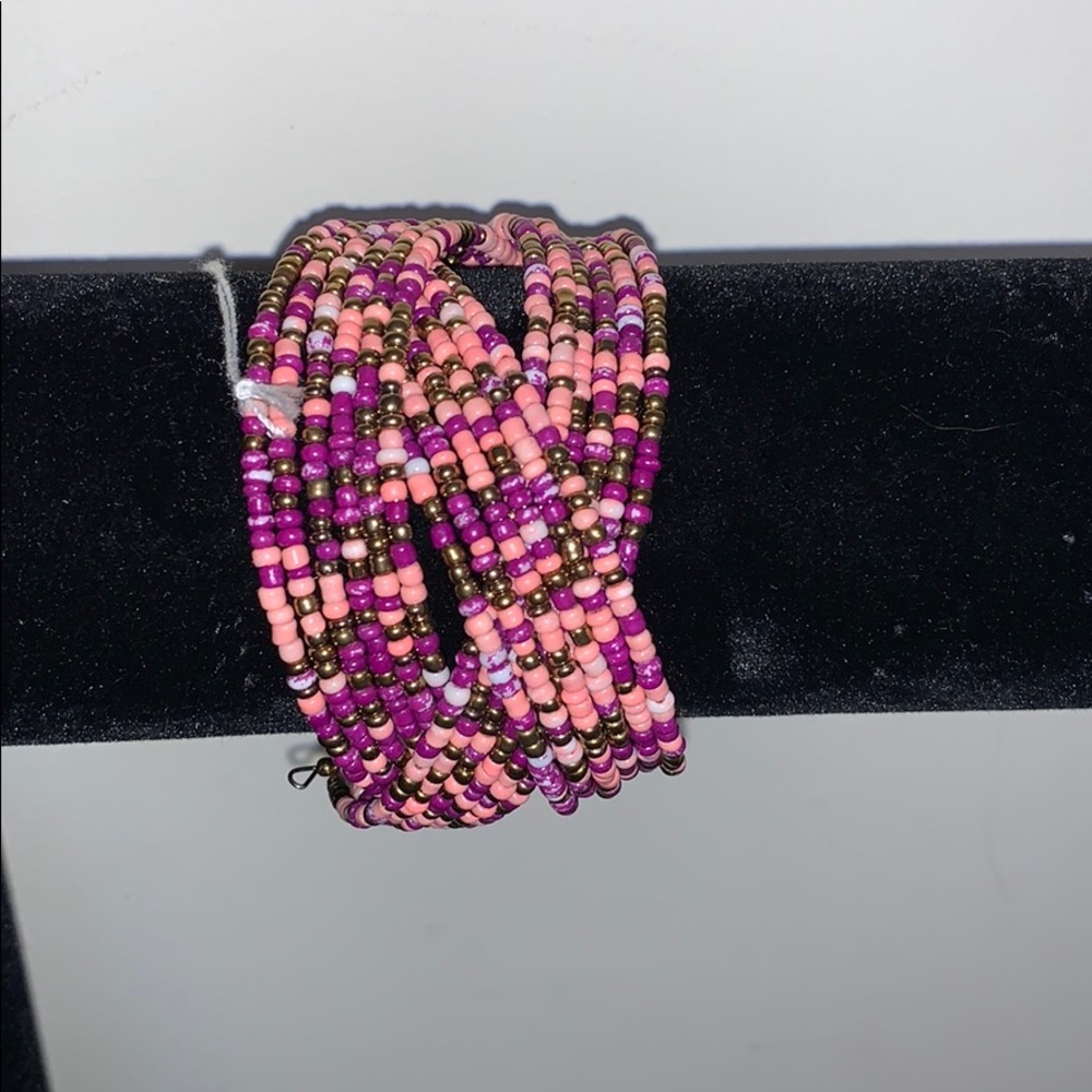 Purple Pink and Gold twist bracelet